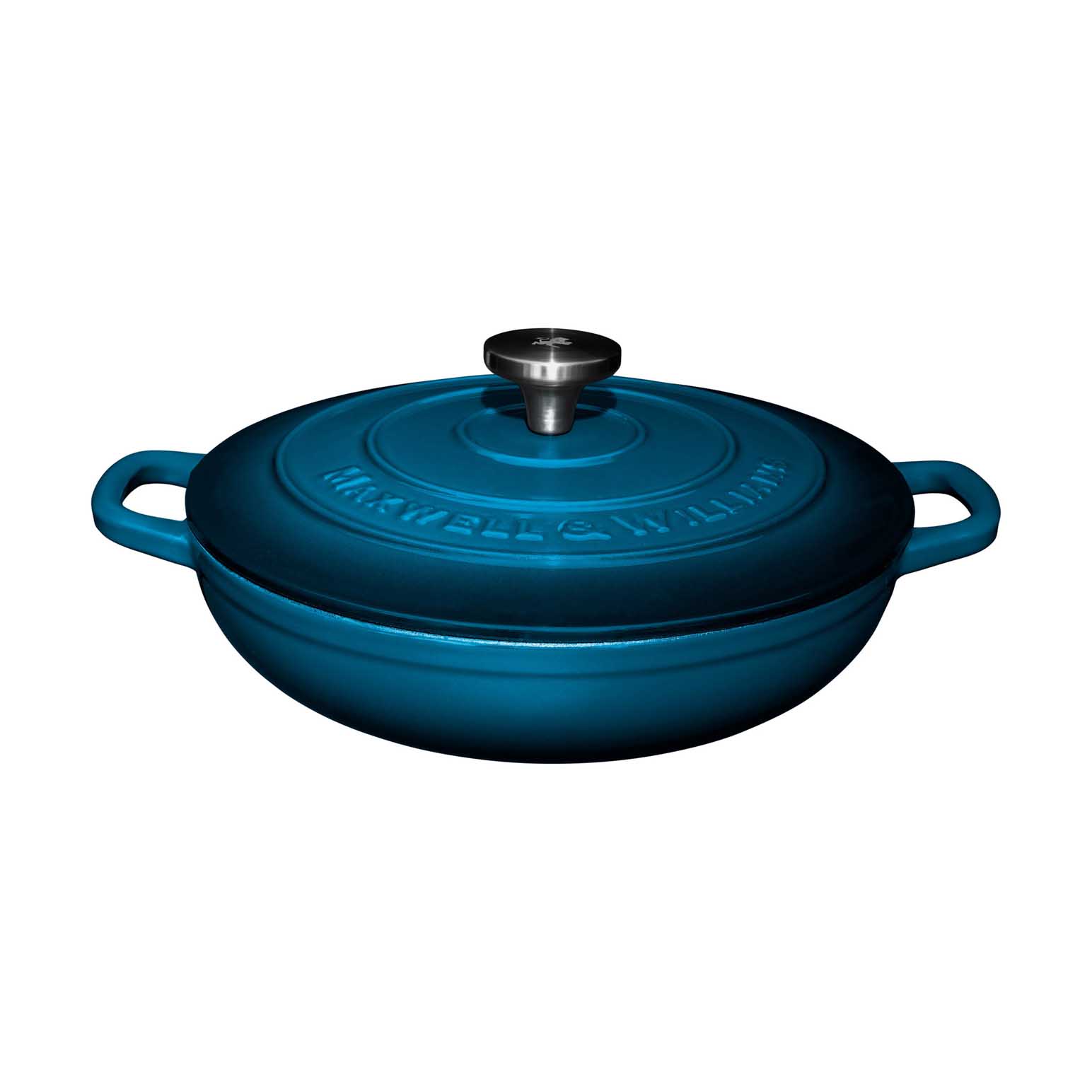 Maxwell & Williams Cast Iron Braiser Midnight Blue 27cm/3.3L Gift Boxed